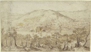 Southern Hilly Landscape with Convent Buildings by Pieter Brueghel the Elder