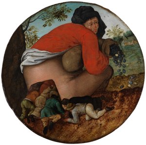 Man with the Moneybag and Flatterers by Pieter Brueghel the Younger