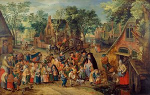 The Pentecost Bride Game by Pieter Brueghel the Younger