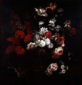 Still Life of Flowers in a Copper Vase by Pieter Casteels