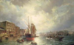 The Pool of London, 1861 by Pieter Christiaan Cornelis Dommelshuizen