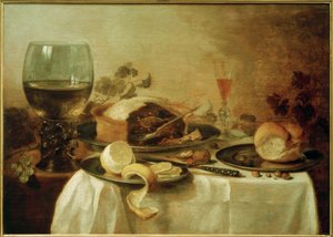 Still Life with Pie by Pieter Claesz