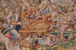 Flemish tapestry. Series The seven capital sins: Vanity. Ca 1542-1544. by Pieter Coecke van Aelst