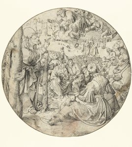 Peter Causes the Fall of Simon the Sorcerer by Pieter Cornelisz. genaamd Kunst