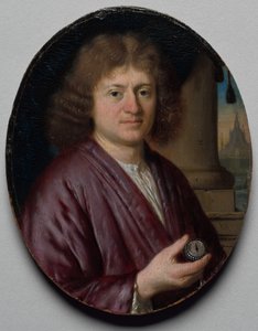 Portrait of a Man Holding a Watch by Pieter Cornelisz van Slingelandt