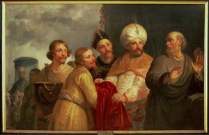 The Prophet Elisha Rejecting Gifts from Naaman