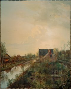 A Canal at Gravenland by Pieter Gerardus van Os