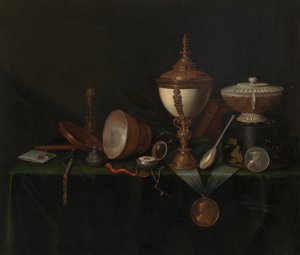 Still Life with Ostrich Egg Cup and the Whitfield Heirlooms