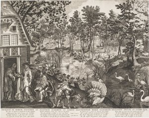 The Visitation in a Woody Landscape by Pieter II de Jode