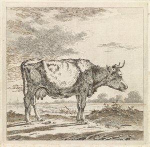 Landscape with Cow by the Waterside