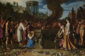 Orestes and Pylades Disputing at the Altar (Euripides, Iphigenia in Tauris)