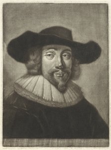 Portrait of a Man with a Hat and Collar by Pieter Louw