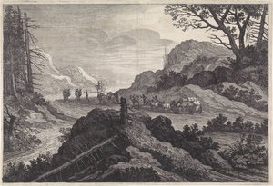 Pack Donkeys on a Road by Pieter Nolpe