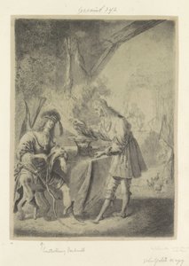 Esau Sells His Birthright to Jacob (Collection of Eighty-Five Original Prints) by Pieter Rottermondt