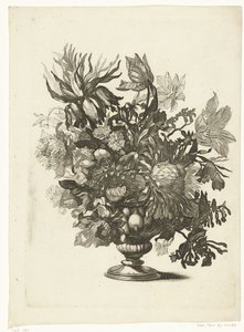 Glass Vase with Flowers by Pieter Schenk (I)