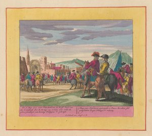Capture of Valencia, 1707 by Pieter Schenk (I)