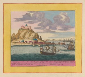 Conquest of Gibraltar by an Anglo-Dutch Fleet, 1704 by Pieter Schenk (I)