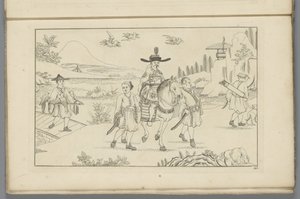 Chinese Gentleman on Horseback Hunting Birds (Newly Invented Chinese, Second Part)