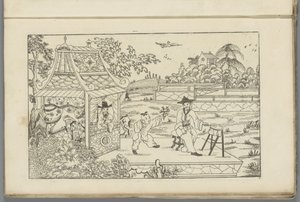 Chinese Drummer on Plateau in Landscape