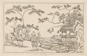 Two Chinese Men in a Landscape
