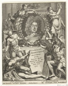 Title Page of the Europische Mercurius, 1705 by Pieter Sluyter