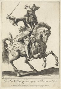 Equestrian Portrait of Charles V Leopold, Duke of Lorraine by Pieter Stevens (vermeld in 1689)