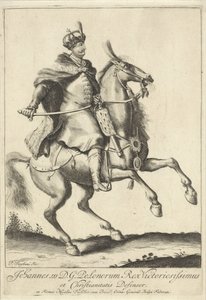 Equestrian Portrait of King John III Sobieski of Poland by Pieter Stevens (vermeld in 1689)