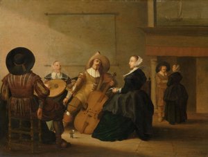 A Musical Company in an Interior by Pieter Symonsz. Potter