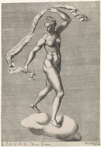 Diana as Luna on a cloud (The seven planets)