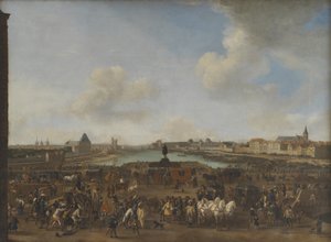 View of Paris Seen from the Place Dauphine by Pieter Wouwerman