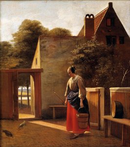 The Maid in the Courtyard of a Dutch Town