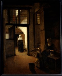 View of the Back Yard of a Dutch House