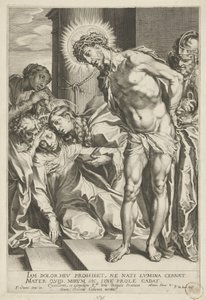 Christ with Crown of Thorns and Weeping Mary by Pieter de Jode (I)