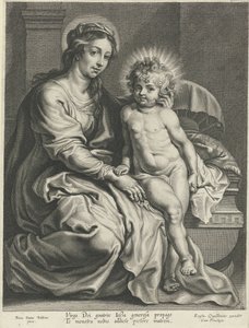 Mary with Christ Child by Cradle by Pieter de Jode (I)