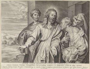 Christ Healing a Paralytic by Pieter de Jode (II)