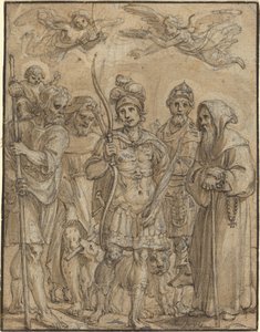 Five Saints by Pieter de Jode I