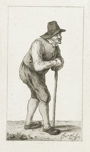 Man Leaning on Stick by Pieter de Mare
