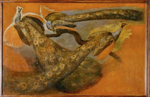 Three Peacocks by Pieter or Peter Boel