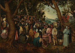 St. John Preaching to the Crowd by Pieter the Younger (after) Brueghel