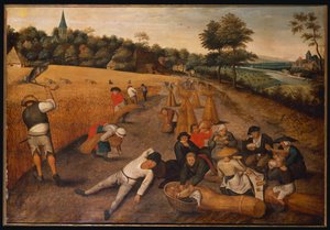 Summer: Harvesters Working and Eating in a Cornfield