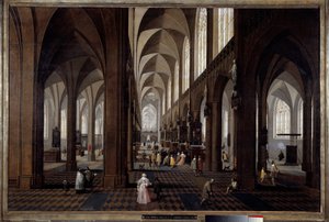 Inside View of the Cathedral of Antwerp