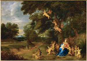 Saint Mary with the Infant Jesus, Saint John Baptist and Angels