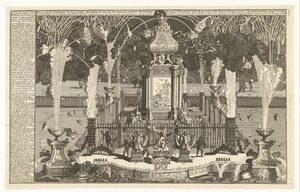 Fireworks in Honor of the Peace of Utrecht, 1713 by Pieter van Buysen jr.
