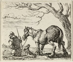 Farmer with Horse by Pieter van Laer
