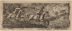 Two Horsemen Fighting by Pieter van Laer