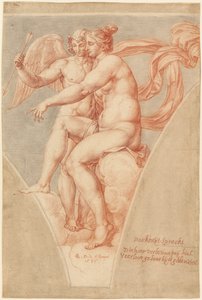 Venus and Cupid (after Raphael) by Pieter van Lint
