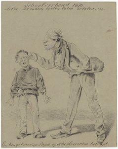 Father and Son (A Rascal Caught by His Father for Skipping School) by Pieter van Loon