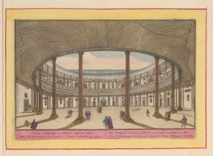 View of the Courtyard of the Palace of Charles V in Granada by Pieter van den Berge