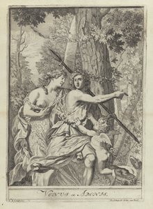 Print 11 from Series of Drawing Examples with Venus and Adonis