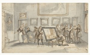 Prince Eugene of Savoy at the Art Dealer J.P. Zomer by Pieter van den Berge
